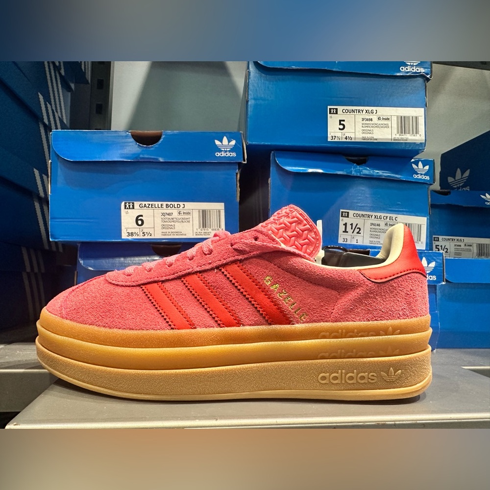 NEW! Adidas Gazelle Bold Jr Rose Sneakers